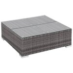 vidaXL Salon de jardin 6 Pièces avec coussins résine tressée gris