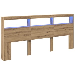 vidaXL Tête de lit Chêne artisanal 220 x 17 x 102 cm Bois d'ingénierie