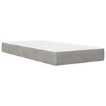 vidaXL Cadre de lit avec matelas Gris clair 80 x 200 cm Velours