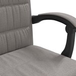 Chaise fauteuil siège pivotante de inclinable de bureau informatique étude tissu taupe 02_0024275