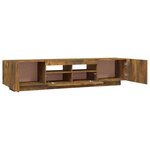 vidaXL Ensemble de meubles TV avec lumières LED 2 Pièces Chêne fumé