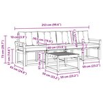 vidaXL Ensemble de canapés d'extérieur 5 pc Blanc et noir