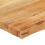 vidaXL Dessus de table 140x60x2 5 cm bord vivant bois massif manguier