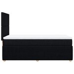 vidaXL Sommier à lattes de lit avec matelas Noir 90x200 cm Tissu