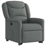 vidaXL Fauteuil inclinable Gris foncé Tissu