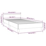 vidaXL Cadre de lit avec tête de lit Bleu 100 x 200 cm Tissu