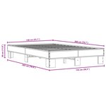 vidaXL Cadre de lit chêne sonoma 140x200 cm bois d'ingénierie et métal