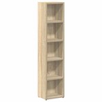 vidaXL Armoires à CD 2 Pièces Chêne sonoma 21x16x93 5 cm Aggloméré