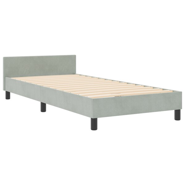 vidaXL Cadre de lit Gris clair 180x200 cm Velours