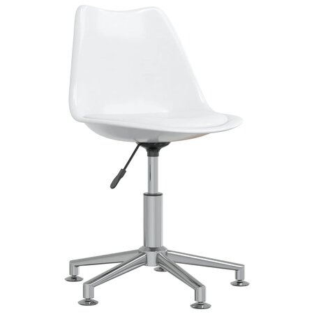 vidaXL Chaise pivotante de salle à manger Blanc Similicuir