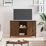 vidaXL Meuble TV chêne marron 100x35x65 cm bois d'ingénierie