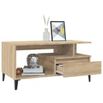 vidaXL Table basse Chêne sonoma 90x49x45 cm Bois d'ingénierie