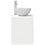 vidaXL Meuble lavabo mural Blanc 49 5 x 35 x 63 cm Bois d'ingénierie
