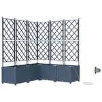 vidaXL Pots de jardin Gris 40 x 40 x 126 cm Acier