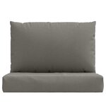 vidaXL Coussins de palette lot de 2 gris foncé mélangé tissu
