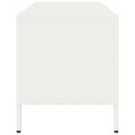 vidaXL Meuble TV blanc 101 5x39x43 5 cm acier laminé à froid