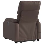 vidaXL Fauteuil inclinable de massage électrique marron similicuir