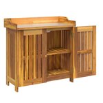 vidaXL Armoire de jardin Marron 78 x 36 5 x 78 cm Bois d'Acacia Massif