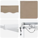 Store rétractable automatique vidaXL avec LED Beige 400x350 cm