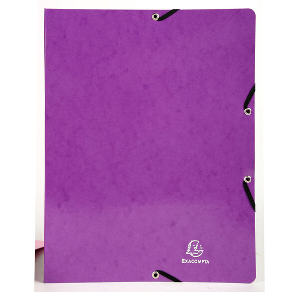 Classeur à élastiques 2 anneaux 15mm Iderama - A4, violet EXACOMPTA