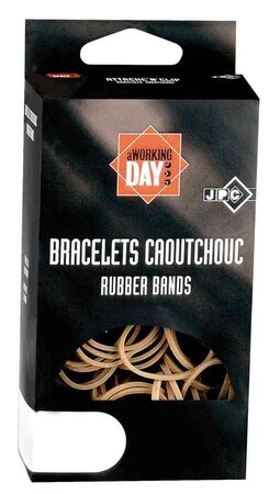 Bracelets caoutchouc, nature, 150 x 10 mm, 100 g JPC