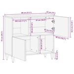 vidaXL Buffet Marron clair 33 5 x 80 x 75 cm