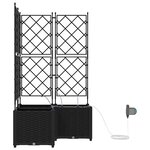 vidaXL Pots de jardin Noir 80 x 80 x 142 cm Acier