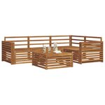 vidaXL Ensemble de canapés d'extérieur 5 Pièces Naturel