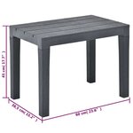 vidaXL Bancs de jardin 2 Pièces Anthracite Plastique