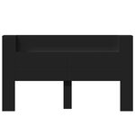 vidaXL Armoire tête de lit avec LED noir 180x16 5x103 5 cm
