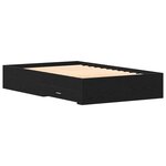 Cadre de lit vidaXL avec tiroirs en chêne noir 120x200 cm en bois d'ingénierie