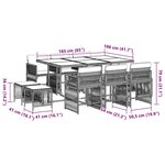 vidaXL Ensemble à manger de jardin 11Pièces avec coussins gris poly rotin