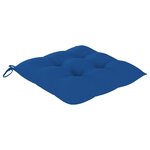 vidaXL Chaises de jardin lot de 8 avec coussins bleu Bois teck solide
