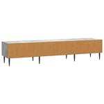 vidaXL Meuble TV Gris béton 147 x 34 5 x 30 cm Bois d'ingénierie