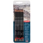 Crayon fusain de couleur Derwent Tinted Charcoal 6 pièces