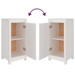 vidaXL Buffets 2 Pièces blanc 40x35x80 cm bois massif de pin
