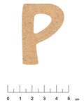 Alphabet en bois MDF adhésif 5 cm Lettre P