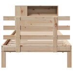 vidaXL Lit bibliothèque sans matelas 75x190 cm bois de pin massif