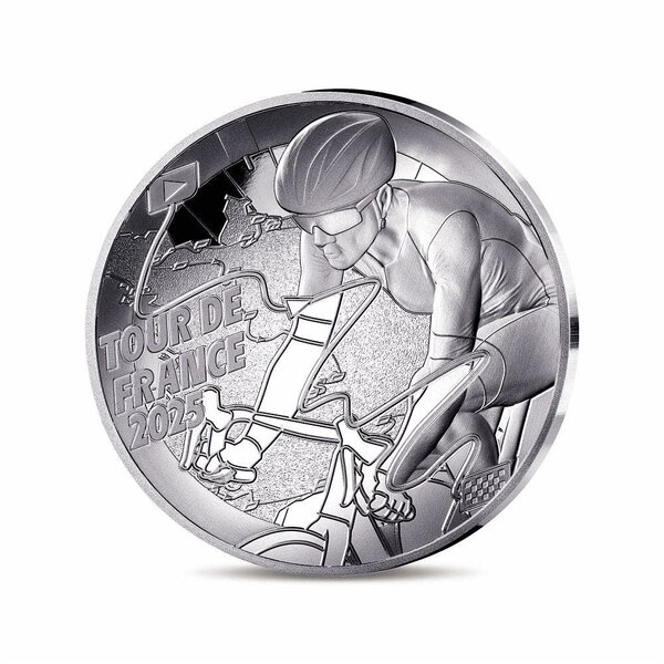 Tour de France 2025 – Carte étape - Monnaie de 10€ Argent