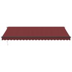 vidaXL Auvent rétractable automatique bordeaux 500x350 cm