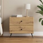 vidaXL Cabinet de chevet Chêne artisanal 62 x 34 5 x 47 5 cm
