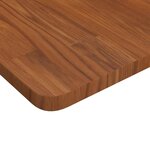 vidaXL Dessus de table carré Marron foncé80x80x2 5cm Bois chêne traité