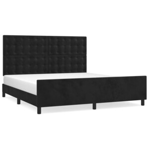 vidaXL Cadre de lit sans matelas noir velours