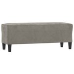 Banc banquette 100 x 35 x 41 cm velours gris clair 02_0010622