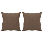 vidaXL Ensemble de canapés 2 Pièces avec coussins marron tissu