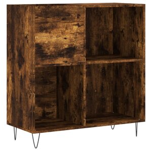 vidaXL Armoire à disques chêne fumé 84 5x38x89 cm bois d'ingénierie