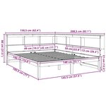 vidaXL Lit bibliothèque sans matelas blanc 140x190 cm bois pin massif