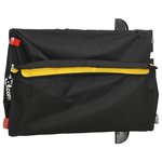 vidaXL Remorque de vélo noir et jaune 45 kg fer