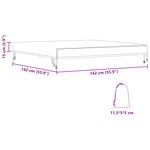 vidaXL Housse de Table 142 x 142 x 15 cm Carré Imperméable Noir