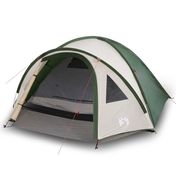 vidaXL Tente de camping à dôme 4 personnes vert imperméable